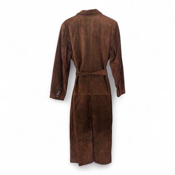 Alexa Chung for Madewell Brown Calf Suede Trench Coat Size 8 | Rare Collab NWT - Picture 6 of 15